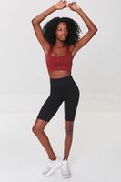 Women's Active Seamless High-Rise 9-inch Biker Shorts in Black Small