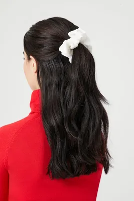 Hair Scrunchie in White