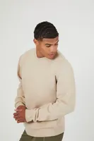 Men Drop-Sleeve Pullover in Taupe, XXL