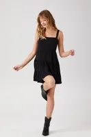 Women's Tiered Fit & Flare Dress in Black Small