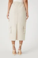 Women's Twill Cargo Maxi Skirt