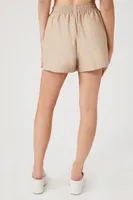 Women's Patch-Pocket Pull-On Shorts in Tan Medium