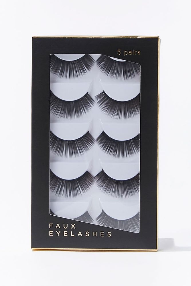 Dramatic Faux Lashes - 5 pack in Black