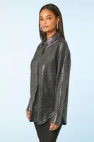 Women's Sequin Oversized Shirt