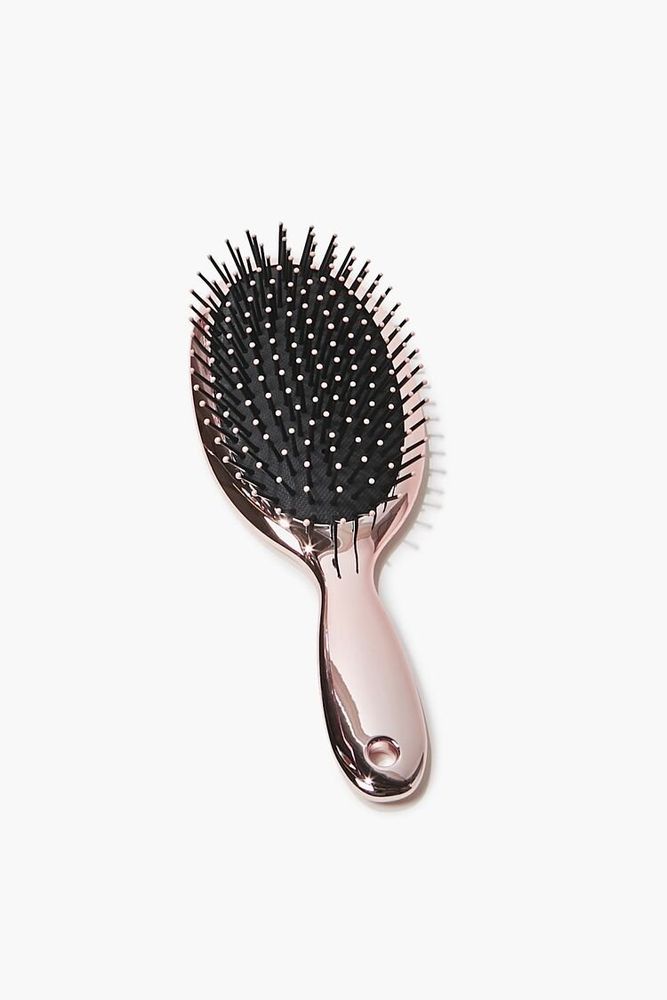 Metallic Oval Paddle Brush in Rose Gold