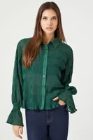 Women's Chiffon Lettuce-Edge Shirt