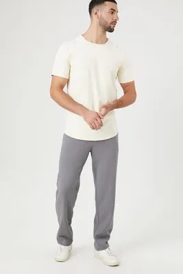 Men Mid-Rise Slim-Fit Pants in Grey, 29