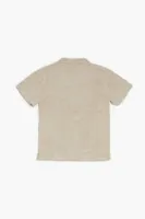 Kids Mineral Wash Shirt (Girls + Boys) in Taupe, 7/8