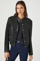 Women's Faux Leather Moto Jacket