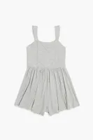 Girls Sleeveless Romper (Kids) in Grey, 13/14