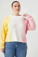 Women's Gradient Sweater in Pink, 1X