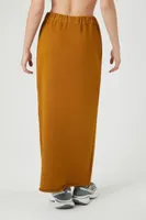 Women's French Terry Split-Hem Maxi Skirt
