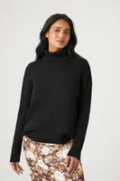 Women's Ribbed Knit Turtleneck Sweater