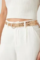 Rhinestone & Chainmail Belt in Gold