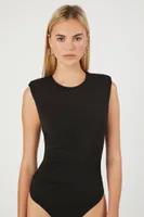 Women's Padded Sleeveless Bodysuit in Black Large