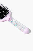 Floral Waterfall Paddle Brush in Lilac