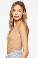 Women's Crossover Crop Top in Maple Large