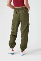 Women's Wallet Chain Cargo Joggers in Olive Medium