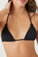 Women's Seamless Basketwoven Bikini Top