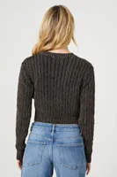 Women's Cable Knit Cropped Sweater