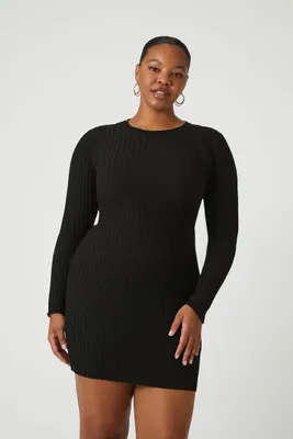 Women's Ribbed Mini Sweater Dress