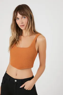 Women's Ribbed Sweater-Knit Tank Top