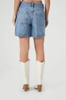 Women's High-Rise Denim Bermuda Shorts Denim,