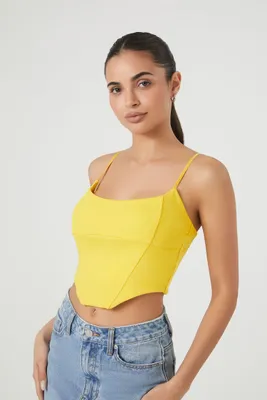 Women's Cropped Curved-Hem Cami