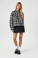 Women's Plaid Boxy Flannel Shirt