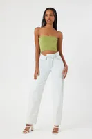 Women's Cropped Sweater-Knit Tube Top