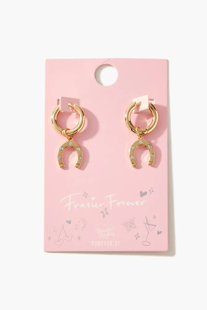 Women's Frasier Sterling Horseshoe Hoop Earrings in Gold