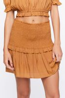 Women's Off-the-Shoulder Top & Mini Skirt Set in Seashell Small