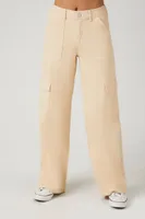 Women's Twill Straight-Leg Cargo Pants