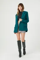 Women's Oversized Double-Breasted Blazer in Emerald Small