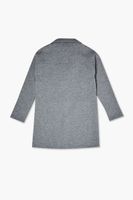 Kids Heathered Open-Front Jacket (Girls + Boys) Heather Grey,