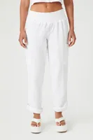 Women's Crepe Wide-Leg Cargo Pants