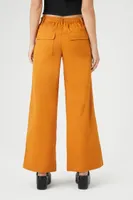 Women's Twill Wide-Leg Utility Cargo Pants