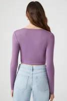 Women's Split-Neck Crop Top