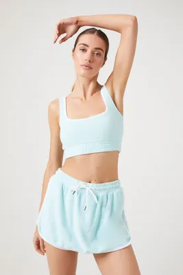 Women's Active French Terry Ringer Skort in Powder Blue Large