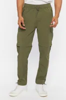 Men Nylon Zip-Away Pants in Olive, XXL