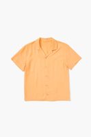 Kids Collared Buttoned Shirt (Girls + Boys) in Orange, 13/14