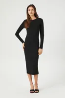 Women's Long-Sleeve Bodycon Midi Dress