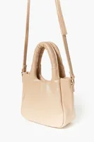 Women's Faux Leather Mini Crossbody Bag in Tan