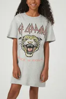 Girls Def Leppard T-Shirt Dress (Kids) in Grey, 9/10