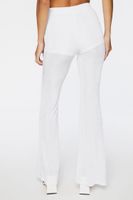 Women's Slinky High-Rise Flare Pants in Ivory Large