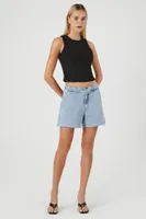 Women's Textured Knit Cropped Tank Top