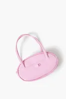 Women's Faux Patent Leather Clutch Bag in Pink