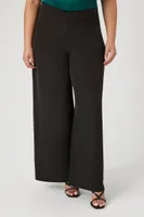 Women's Cutout Wide-Leg Pants Black,