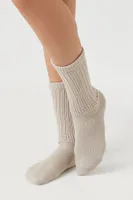 Ribbed Crew Socks