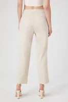 Women's High-Rise Straight-Leg Trousers in Khaki, XL